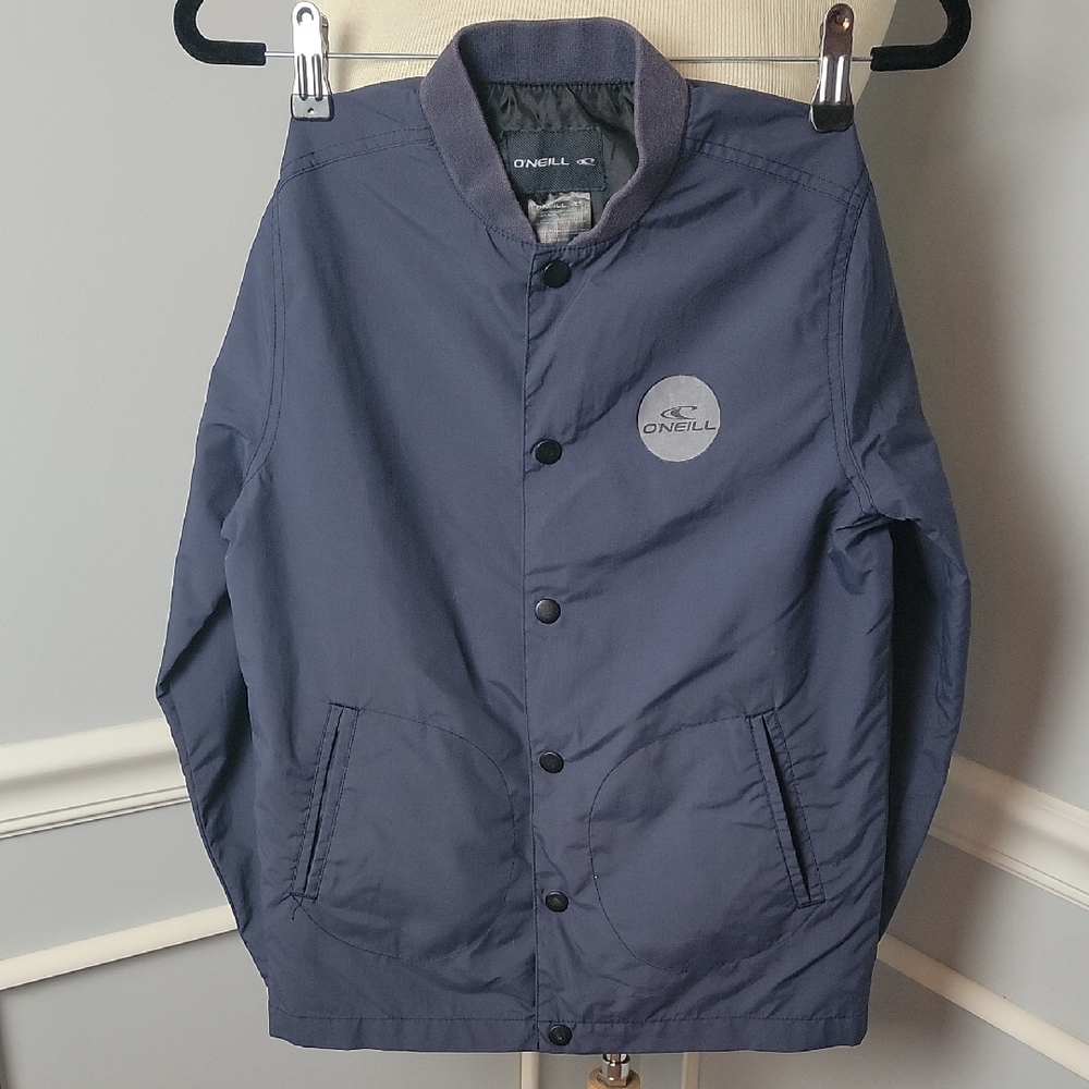 O'NEILL Boy's Blue Snap Closure Lightweight Casual Surfer Windbreaker Jacket S